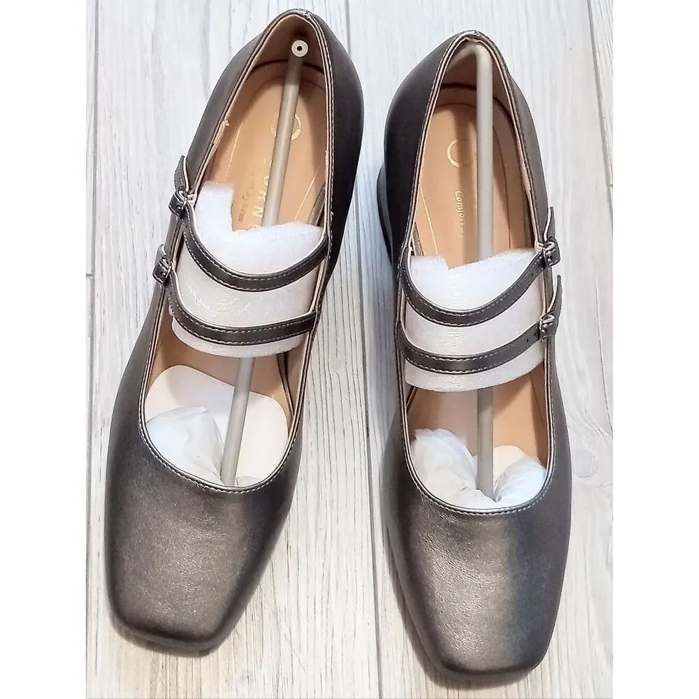 (S-4759) Journee Collection Nally Womens Square Toe Block Heel Pumps Sz 9 - Picture 11 of 15